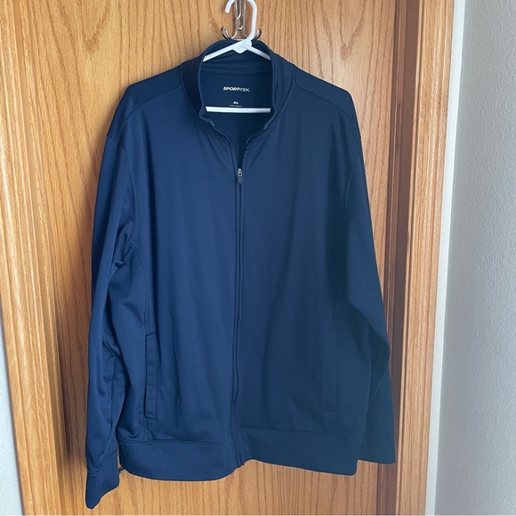 Sport Tek Men's Fleece Full-Zip ST241 Jacket, Navy, XXL - Picture 4 of 9